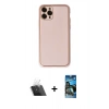 MARSİLYAN™- iPhone 11 Pro Max Kılıf Yadigar Klasik - Siyah 34D Izgaralı Cam + Kamera Lens Koruma Cam - SF