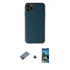 MARSİLYAN™- iPhone 11 Pro Max Kılıf Yadigar Klasik - Siyah 34D Izgaralı Cam + Metal Kamera Lens Koruma Cam - SH