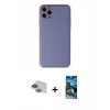 MARSİLYAN™- iPhone 11 Pro Max Kılıf Yadigar Klasik - Siyah 34D Izgaralı Cam + Pers Alüminyum Kamera Lens - YL