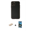 MARSİLYAN™- iPhone 11 Pro Max Kılıf Yadigar Klasik - Siyah 34D Izgaralı Cam + Renkli Kamera Lens Koruma Cam - MI