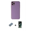 MARSİLYAN™- iPhone 11 Pro Max Kılıf Yadigar Klasik - Siyah 360 Mat Full Body Arka Koruyucu + Metal Kamera Lens Koruma Cam - AKYL