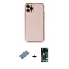 MARSİLYAN™- iPhone 11 Pro Max Kılıf Yadigar Klasik - Siyah 360 Mat Full Body Arka Koruyucu + Metal Kamera Lens Koruma Cam - GS