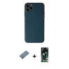 MARSİLYAN™- iPhone 11 Pro Max Kılıf Yadigar Klasik - Siyah 360 Mat Full Body Arka Koruyucu + Metal Kamera Lens Koruma Cam - GS