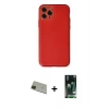 MARSİLYAN™- iPhone 11 Pro Max Kılıf Yadigar Klasik - Siyah 360 Mat Full Body Arka Koruyucu + Rainbow Kamera Lens Koruma Cam - YL