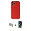MARSİLYAN™- iPhone 11 Pro Max Kılıf Yadigar Klasik - Siyah 360 Mat Full Body Arka Koruyucu + Rainbow Kamera Lens Koruma Cam - GD