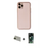 MARSİLYAN™- iPhone 11 Pro Max Kılıf Yadigar Klasik - Siyah 360 Mat Full Body Arka Koruyucu + Rainbow Kamera Lens Koruma Cam - YL