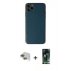 MARSİLYAN™- iPhone 11 Pro Max Kılıf Yadigar Klasik - Siyah 360 Mat Full Body Arka Koruyucu + Pers Alüminyum Kamera Lens - YL