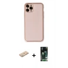 MARSİLYAN™- iPhone 11 Pro Max Kılıf Yadigar Klasik - Siyah 360 Mat Full Body Arka Koruyucu + Renkli Kamera Lens Koruma Cam - YL