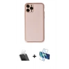 MARSİLYAN™- iPhone 11 Pro Max Kılıf Yadigar Klasik - Siyah 3D Antistatik Cam Ekran Koruyucu + Kamera Lens Koruma Cam - SF