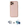MARSİLYAN™- iPhone 11 Pro Max Kılıf Yadigar Klasik - Siyah 3D Antistatik Cam Ekran Koruyucu + Pers Alüminyum Kamera Lens - LT