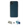 MARSİLYAN™- iPhone 11 Pro Max Kılıf Yadigar Klasik - Siyah 3D Antistatik Cam Ekran Koruyucu + Rainbow Kamera Lens Koruma Cam - GD