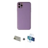 MARSİLYAN™- iPhone 11 Pro Max Kılıf Yadigar Klasik - Siyah 3D Antistatik Cam Ekran Koruyucu + Rainbow Kamera Lens Koruma Cam - GD