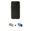 MARSİLYAN™- iPhone 11 Pro Max Kılıf Yadigar Klasik - Siyah 3D Antistatik Cam Ekran Koruyucu + Rainbow Kamera Lens Koruma Cam - GD