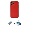 MARSİLYAN™- iPhone 11 Pro Max Kılıf Yadigar Klasik - Siyah 3D Antistatik Cam Ekran Koruyucu + Shine Kamera Lens Koruma Cam - SABE