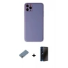 MARSİLYAN™- iPhone 11 Pro Max Kılıf Yadigar Klasik - Siyah 3D Antistatik Hayalet Cam Ekran Koruyucu + Metal Kamera Lens Koruma Cam - GS