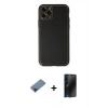 MARSİLYAN™- iPhone 11 Pro Max Kılıf Yadigar Klasik - Siyah 3D Antistatik Hayalet Cam Ekran Koruyucu + Metal Kamera Lens Koruma Cam - MI