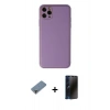 MARSİLYAN™- iPhone 11 Pro Max Kılıf Yadigar Klasik - Siyah 3D Antistatik Hayalet Cam Ekran Koruyucu + Metal Kamera Lens Koruma Cam - MR