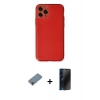 MARSİLYAN™- iPhone 11 Pro Max Kılıf Yadigar Klasik - Siyah 3D Antistatik Hayalet Cam Ekran Koruyucu + Metal Kamera Lens Koruma Cam - MR