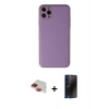 MARSİLYAN™- iPhone 11 Pro Max Kılıf Yadigar Klasik - Siyah 3D Antistatik Hayalet Cam Ekran Koruyucu + Pers Alüminyum Kamera Lens - KI