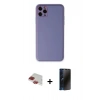 MARSİLYAN™- iPhone 11 Pro Max Kılıf Yadigar Klasik - Siyah 3D Antistatik Hayalet Cam Ekran Koruyucu + Pers Alüminyum Kamera Lens - KI