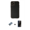 MARSİLYAN™- iPhone 11 Pro Max Kılıf Yadigar Klasik - Siyah 3D Antistatik Hayalet Cam Ekran Koruyucu + Shine Kamera Lens Koruma Cam - GD