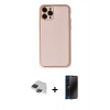 MARSİLYAN™- iPhone 11 Pro Max Kılıf Yadigar Klasik - Siyah 3D Antistatik Hayalet Cam Ekran Koruyucu + Pers Alüminyum Kamera Lens - SH