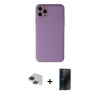 MARSİLYAN™- iPhone 11 Pro Max Kılıf Yadigar Klasik - Siyah 3D Antistatik Hayalet Cam Ekran Koruyucu + Pers Alüminyum Kamera Lens - SH