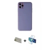 MARSİLYAN™- iPhone 11 Pro Max Kılıf Yadigar Klasik - Siyah 3D Antistatik Seramik Nano Ekran Koruyucu + Rainbow Kamera Lens Koruma Cam - GD