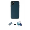 MARSİLYAN™- iPhone 11 Pro Max Kılıf Yadigar Klasik - Siyah 3D Antistatik Seramik Nano Ekran Koruyucu + Shine Kamera Lens Koruma Cam - GS