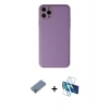 MARSİLYAN™- iPhone 11 Pro Max Kılıf Yadigar Klasik - Siyah 3D Antistatik Seramik Nano Ekran Koruyucu + Metal Kamera Lens Koruma Cam - GS