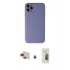MARSİLYAN™- iPhone 11 Pro Max Kılıf Yadigar Klasik - Siyah 6D Mat Seramik Hayalet Nano Ekran Koruyucu + Pers Alüminyum Kamera Lens - KI