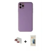 MARSİLYAN™- iPhone 11 Pro Max Kılıf Yadigar Klasik - Siyah 6D Mat Seramik Hayalet Nano Ekran Koruyucu + Pers Alüminyum Kamera Lens - KI