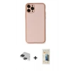MARSİLYAN™- iPhone 11 Pro Max Kılıf Yadigar Klasik - Siyah 6D Mat Seramik Hayalet Nano Ekran Koruyucu + Pers Alüminyum Kamera Lens - SH