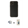 MARSİLYAN™- iPhone 11 Pro Max Kılıf Yadigar Klasik - Siyah 6D Mat Seramik Hayalet Nano Ekran Koruyucu + Pers Alüminyum Kamera Lens - LT