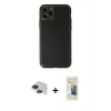 MARSİLYAN™- iPhone 11 Pro Max Kılıf Yadigar Klasik - Siyah 6D Mat Seramik Hayalet Nano Ekran Koruyucu + Pers Alüminyum Kamera Lens - SH