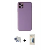 MARSİLYAN™- iPhone 11 Pro Max Kılıf Yadigar Klasik - Siyah 6D Mat Seramik Hayalet Nano Ekran Koruyucu + Pers Alüminyum Kamera Lens - LT