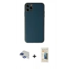 MARSİLYAN™- iPhone 11 Pro Max Kılıf Yadigar Klasik - Siyah 6D Mat Seramik Hayalet Nano Ekran Koruyucu + Pers Alüminyum Kamera Lens - LT