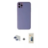MARSİLYAN™- iPhone 11 Pro Max Kılıf Yadigar Klasik - Siyah 6D Mat Seramik Hayalet Nano Ekran Koruyucu + Pers Alüminyum Kamera Lens - LT