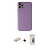 MARSİLYAN™- iPhone 11 Pro Max Kılıf Yadigar Klasik - Siyah 6D Mat Seramik Hayalet Nano Ekran Koruyucu + Renkli Kamera Lens Koruma Cam - YL