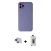 MARSİLYAN™- iPhone 11 Pro Max Kılıf Yadigar Klasik - Siyah Bilvis Hayalet Cam Ekran Koruyucu + Pers Alüminyum Kamera Lens - LT