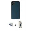 MARSİLYAN™- iPhone 11 Pro Max Kılıf Yadigar Klasik - Siyah Bilvis Hayalet Cam Ekran Koruyucu + Pers Alüminyum Kamera Lens - LT