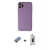 MARSİLYAN™- iPhone 11 Pro Max Kılıf Yadigar Klasik - Siyah Bilvis Hayalet Cam Ekran Koruyucu + Metal Kamera Lens Koruma Cam - MI