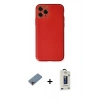 MARSİLYAN™- iPhone 11 Pro Max Kılıf Yadigar Klasik - Siyah Bilvis Hayalet Cam Ekran Koruyucu + Pembe Shine Kamera Lens Koruma Cam