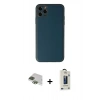 MARSİLYAN™- iPhone 11 Pro Max Kılıf Yadigar Klasik - Siyah Bilvis Hayalet Cam Ekran Koruyucu + Pers Alüminyum Kamera Lens - YL