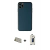 MARSİLYAN™- iPhone 11 Pro Max Kılıf Yadigar Klasik - Siyah Bilvis Hayalet Cam Ekran Koruyucu + Rainbow Kamera Lens Koruma Cam - GD
