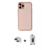 MARSİLYAN™- iPhone 11 Pro Max Kılıf Yadigar Klasik - Siyah Bilvis Hayalet Cam Ekran Koruyucu + Siyah Pers Alüminyum Kamera Lens