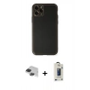 MARSİLYAN™- iPhone 11 Pro Max Kılıf Yadigar Klasik - Siyah Bilvis Hayalet Cam Ekran Koruyucu + Siyah Pers Alüminyum Kamera Lens