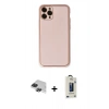 MARSİLYAN™- iPhone 11 Pro Max Kılıf Yadigar Klasik - Siyah Bilvis Hayalet Cam Ekran Koruyucu + Siyah Pers Alüminyum Kamera Lens