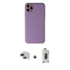 MARSİLYAN™- iPhone 11 Pro Max Kılıf Yadigar Klasik - Siyah Bilvis Hayalet Cam Ekran Koruyucu + Siyah Pers Alüminyum Kamera Lens