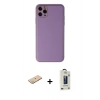 MARSİLYAN™- iPhone 11 Pro Max Kılıf Yadigar Klasik - Siyah Bilvis Hayalet Cam Ekran Koruyucu + Renkli Kamera Lens Koruma Cam - YL